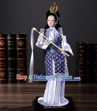 Handmade Traditional China Beijing Silk Figurine A Dream in Red Mansions the Twelve Hairpins of Jinling - Miao Yu