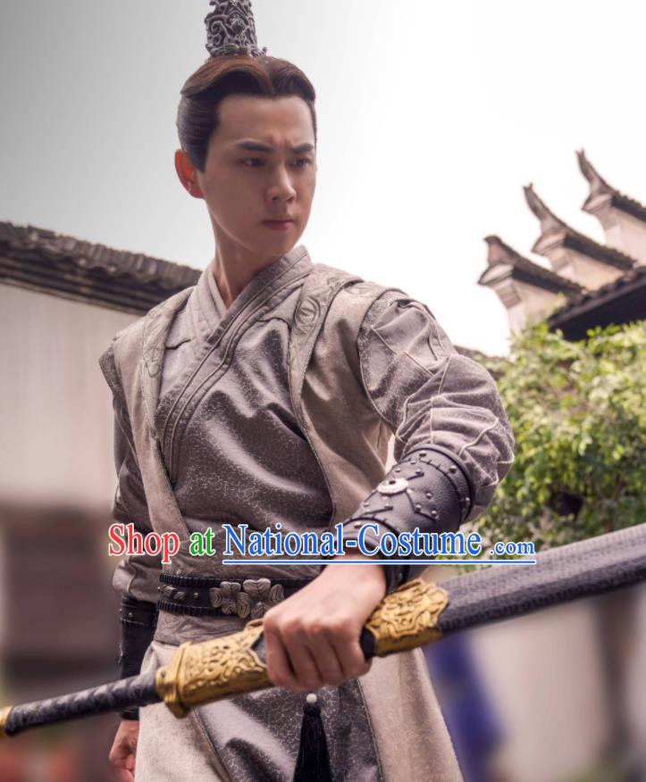 Chinese Ancient Swordsman Garment Costumes Traditional General Hanfu Apparels Drama The Imperial Coroner Xiao Jingli Clothing