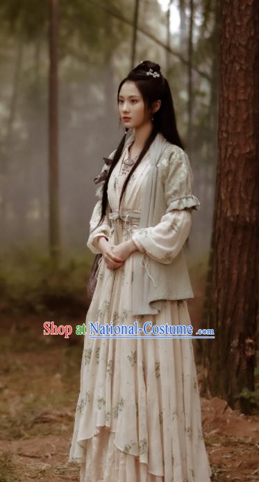 Chinese Wuxia Drama The Legend of Fei Wu Chuchu Clothing Ancient Young Lady Garment Costumes Traditional Hanfu Dress Apparels