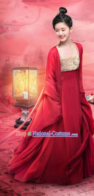 China Traditional Hanfu Dress Ancient Clothing Drama The Romance of Tiger and Rose Princess Chen Qianqian Garment Costumes