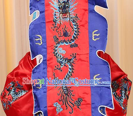 China Peking Opera Wusheng Red Garment Outfits Traditional Opera Martial Arts Men Clothing Beijing Opera Soldier Costume and Hat