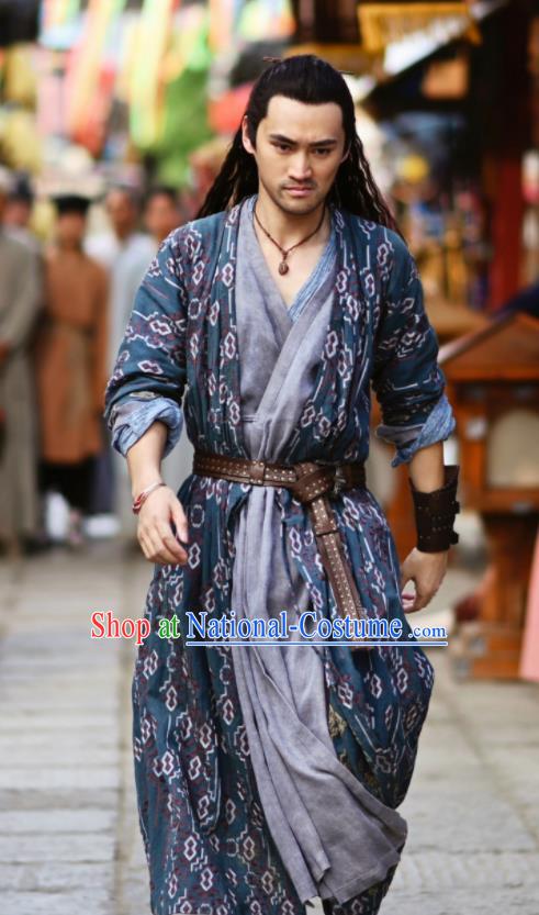 China Traditional Chivalrous Hero Clothing Ancient Swordsman Garments Romance Drama The Blessed Girl Huotu Xin Costumes