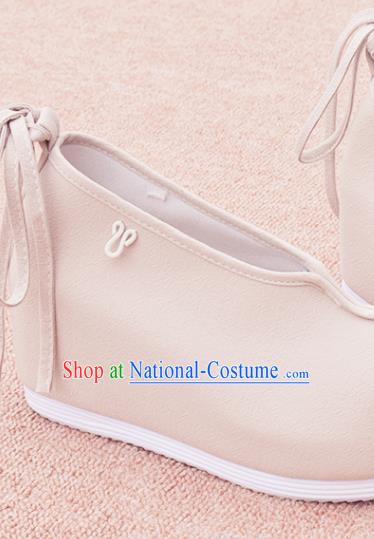 China Ancient Swordswoman Khaki Cloth Shoes Traditional Hanfu Shoes National Female Shoes