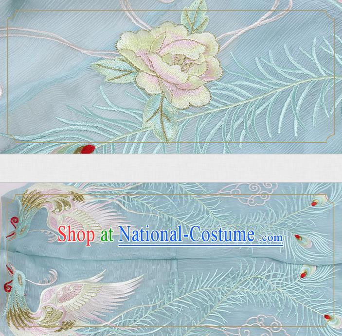 China Traditional Embroidered Hanfu Clothing Ancient Jin Dynasty Princess Costumes