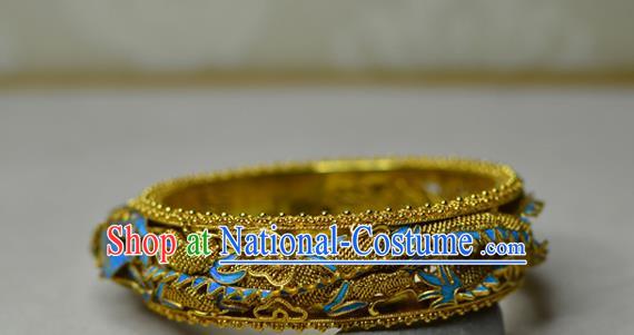 China National Filigree Bracelet Jewelry Traditional Handmade Cloisonne Bangle Accessories