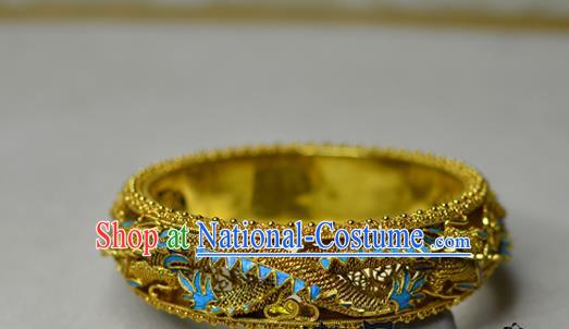 China National Filigree Bracelet Jewelry Traditional Handmade Cloisonne Bangle Accessories