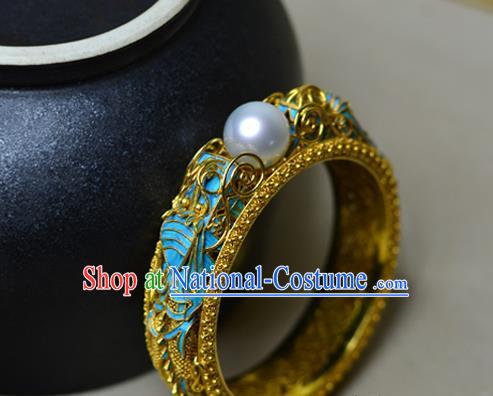 China National Filigree Bracelet Jewelry Traditional Handmade Cloisonne Bangle Accessories