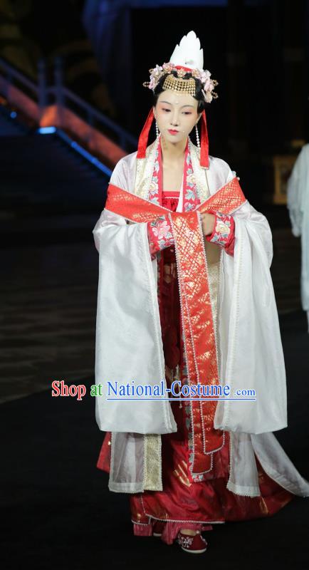 Traditional China Song Dynasty Wedding Historical Costumes Ancient Court Empress Hanfu Clothing Full Set