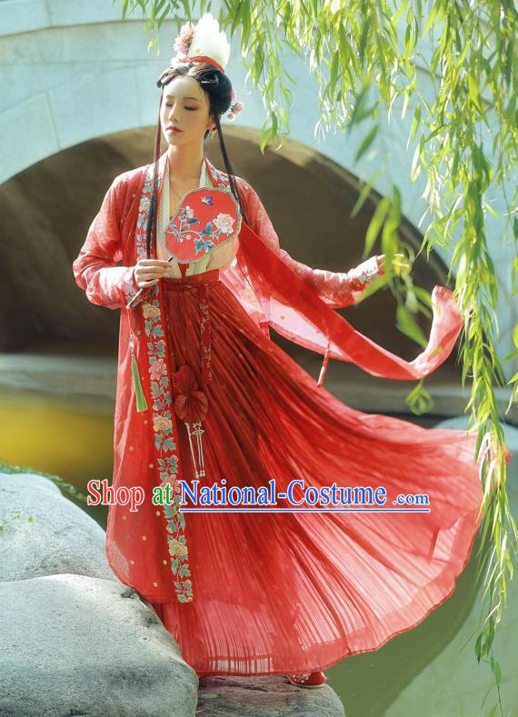 Traditional China Song Dynasty Wedding Historical Costumes Ancient Court Empress Hanfu Clothing Full Set