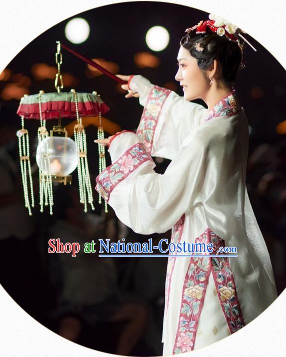 China Ancient Imperial Concubine Hanfu Clothing Traditional Song Dynasty Historical Costumes