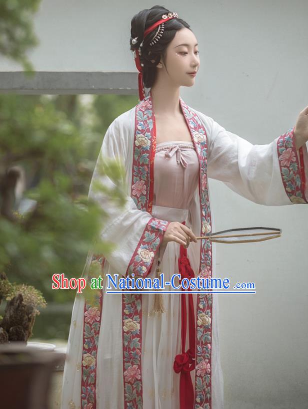 China Ancient Imperial Concubine Hanfu Clothing Traditional Song Dynasty Historical Costumes