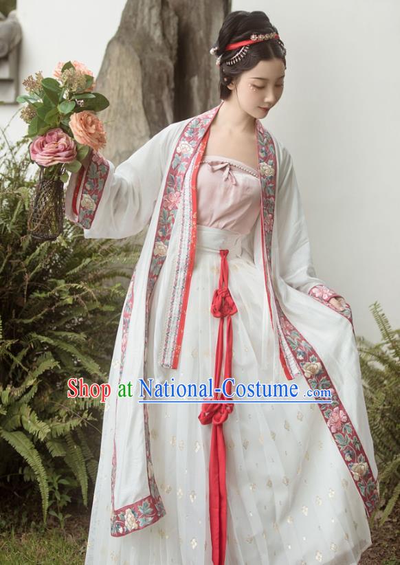 China Ancient Imperial Concubine Hanfu Clothing Traditional Song Dynasty Historical Costumes