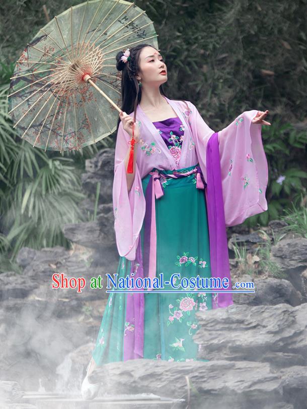 Traditional China Ming Dynasty Royal Princess Hanfu Dress Ancient Court Beauty Historical Clothing Full Set