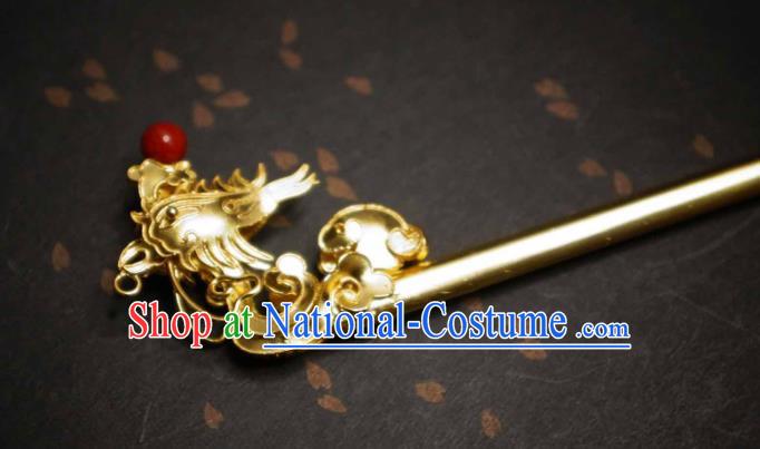 Chinese Ancient Ming Dynasty Empress Hairpin Jade Lantern Tassel Hair Stick Traditional Hair Jewelry