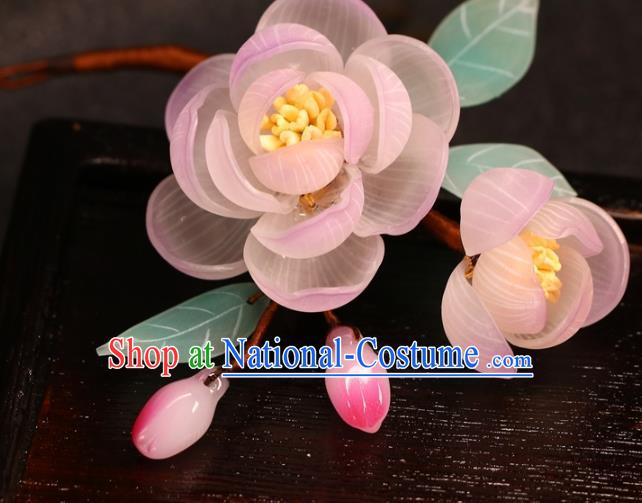 China Traditional Hanfu Hair Stick Hair Accessories Classical Peach Flower Hairpin