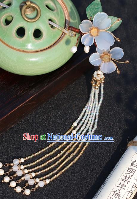 China Classical Butterfly Hairpin Traditional Hair Accessories Hanfu Beads Tassel Hair Stick