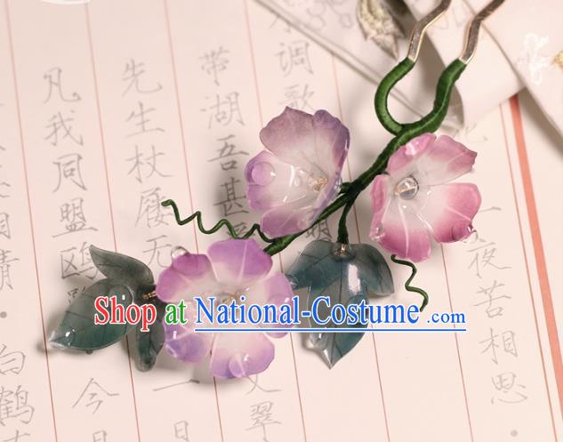 China Hanfu Petunia Hair Stick Classical Hair Accessories Traditional Ming Dynasty Princess Hairpin