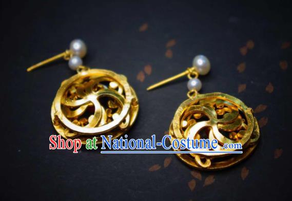 Handmade Chinese Cheongsam Ear Accessories Traditional Culture Jewelry Pearls Earrings