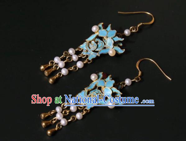 Handmade Chinese Traditional Culture Jewelry Pearls Earrings Cheongsam Ear Accessories