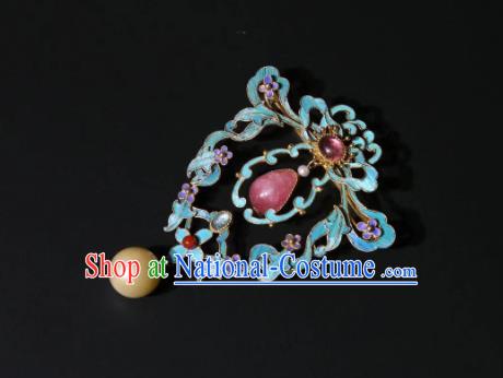 China Traditional Cheongsam Rose Quartz Breastpin Accessories Handmade Pearls Brooch