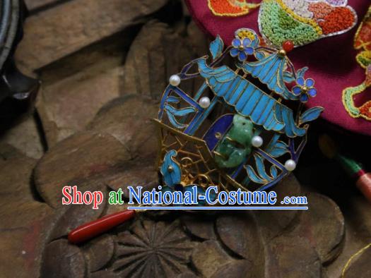 China Handmade Jadeite Brooch Traditional Cheongsam Cloisonne Butterfly Breastpin Accessories