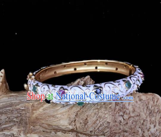 Handmade Chinese National Crystal Bracelet Enamel Gems Bangle Accessories