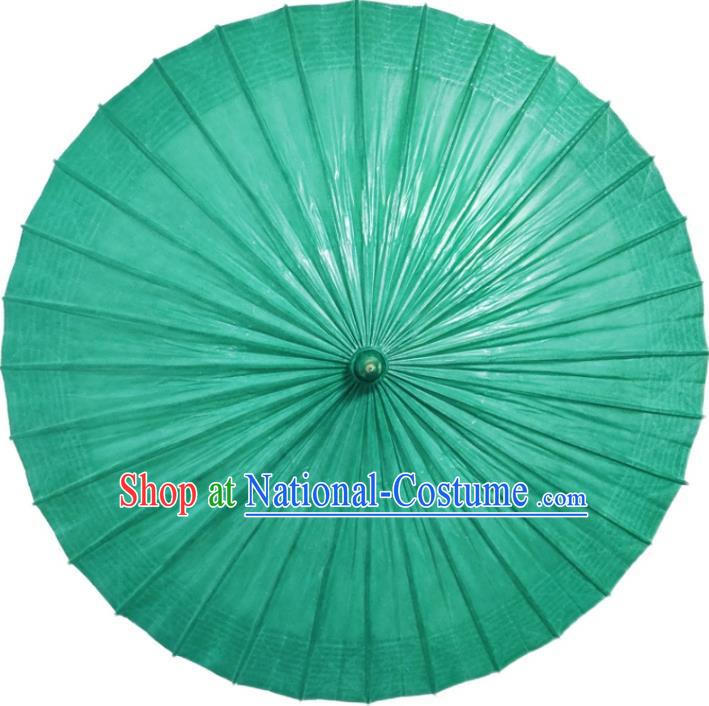 China Handmade Green Oil Paper Umbrella Classical Dance Umbrella Bumbershoot