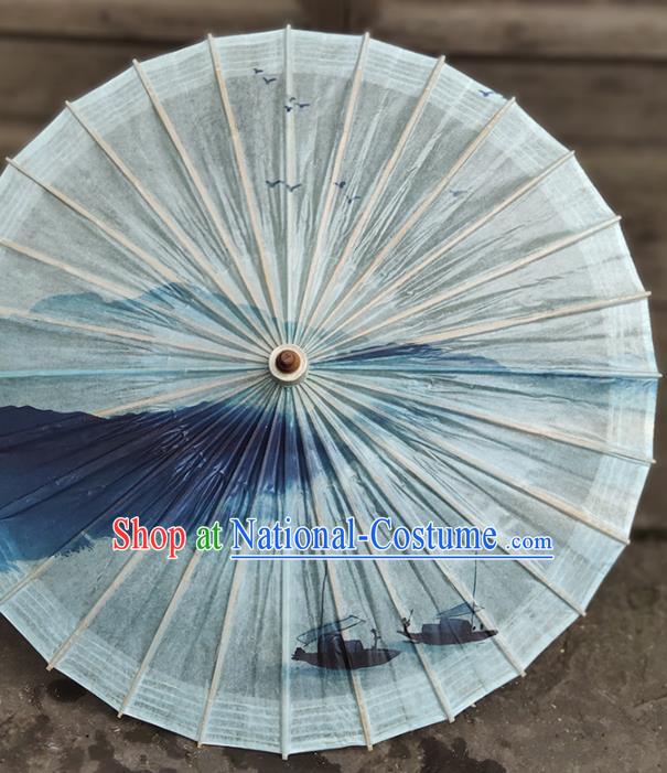 China Classical Dance Umbrellas Craft Traditional Oil Paper Umbrella Landscape Painting Umbrella