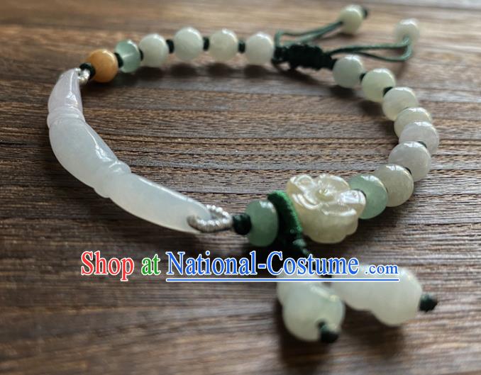 Chinese Traditional Wristlet Accessories Classical Hanfu Jade Bracelet