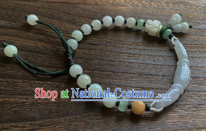 Chinese Traditional Wristlet Accessories Classical Hanfu Jade Bracelet