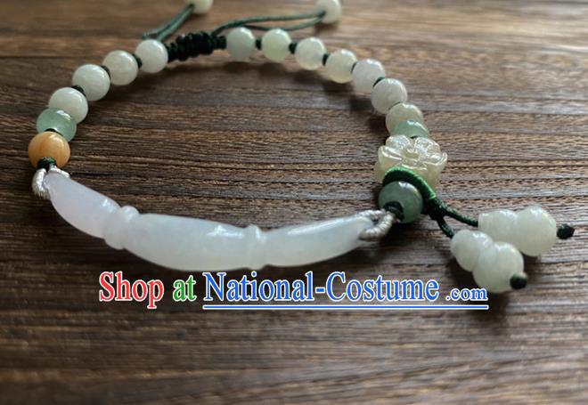 Chinese Traditional Wristlet Accessories Classical Hanfu Jade Bracelet