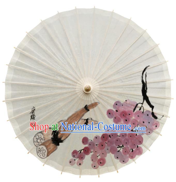 China Handmade Cheongsam Dance Umbrella Traditional Ink Painting Hawthorn Oil Paper Umbrella