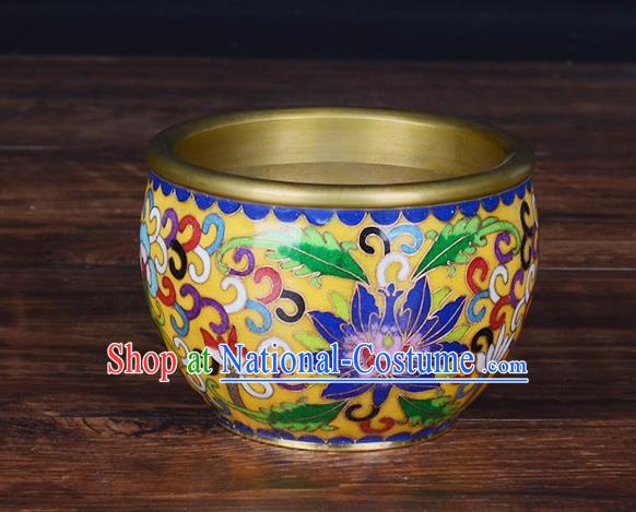 China Traditional Cloisonne Ornament Handmade Brass Cup