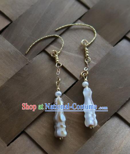 Chinese Traditional Hanfu Shell Earrings Ancient Princess Ear Accessories