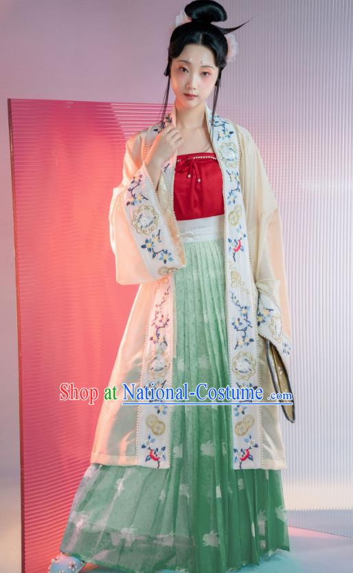 China Ancient Court Princess Historical Costumes Traditional Song Dynasty Young Beauty Apparels Clothing Full Set