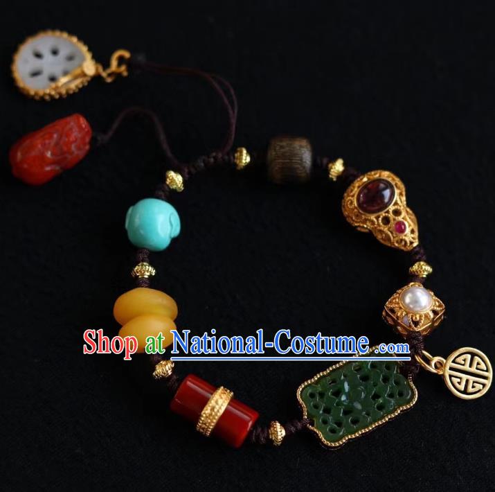 Chinese Traditional Bracelet Accessories Handmade Gems Wristlet Accessories