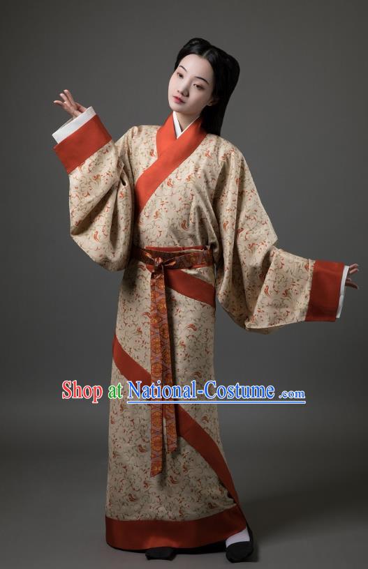 China Ancient Young Beauty Hanfu Dress Traditional Han Dynasty Court Lady Historical Costumes Complete Set