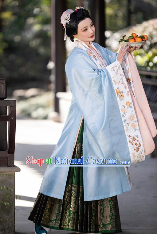 China Traditional Ming Dynasty Imperial Consort Hanfu Clothing Ancient Court Beauty Historical Costumes