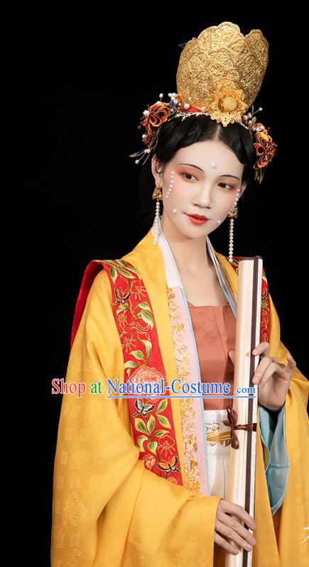 China Traditional Wedding Apparels Ancient Song Dynasty Imperial Empress Hanfu Clothing Full Set