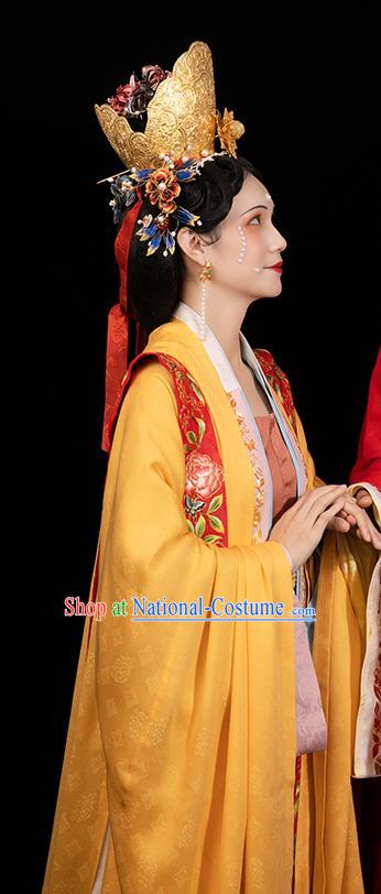 China Traditional Wedding Apparels Ancient Song Dynasty Imperial Empress Hanfu Clothing Full Set