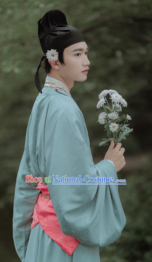 China Ancient Scholar Historical Costume Traditional Song Dynasty Nobility Childe Hanfu Clothing