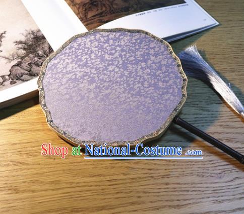 Handmade China Classical Dance Lilac Silk Fan Ancient Princess Palace Fan Traditional Court Fan