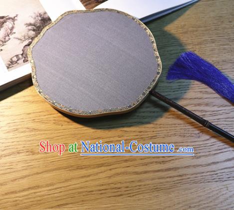 Handmade China Lilac Silk Fan Traditional Court Dance Fan Classical Palace Fan Hanfu Fans