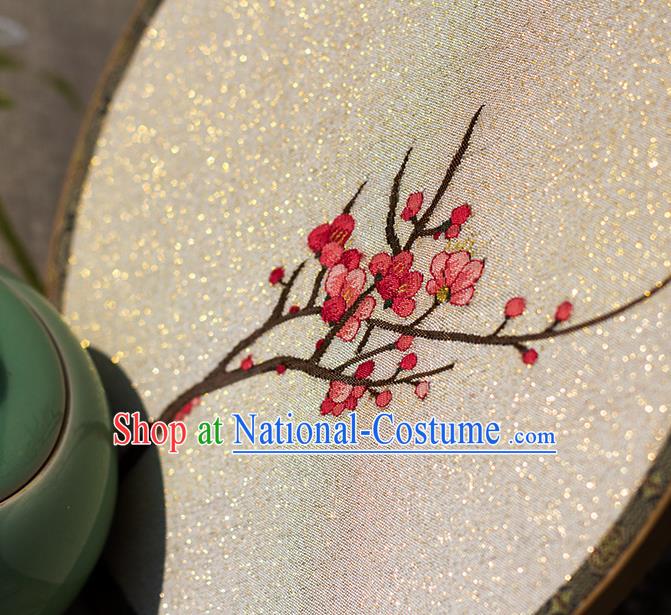 China Handmade Circular Fan Classical Palace Fan Traditional Hanfu Silk Fan