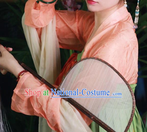 China Handmade Silk Classical Palace Fan Traditional Jin Dynasty Court Hanfu Fan