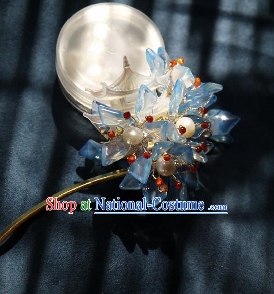 China Traditional Hanfu Pearls Hairpin Hair Accessories Handmade Ancient Princess Hair Stick