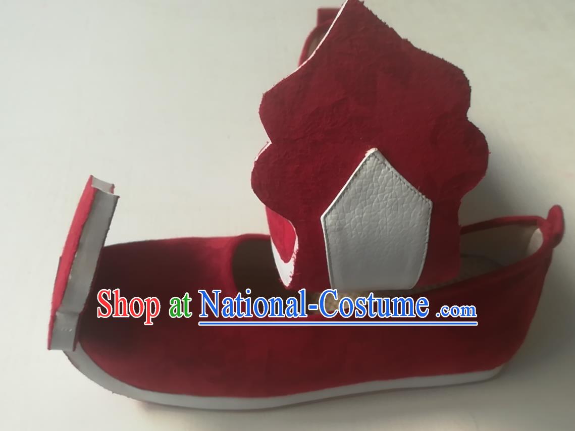 China Handmade Hanfu Shoes Traditional Ancient Tang Dynasty Princess Shoes Wedding Red Cloth Shoes