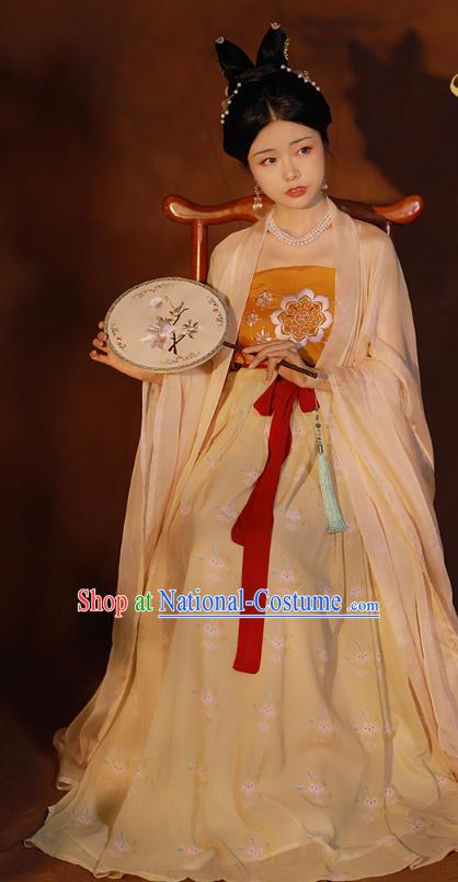 Traditional China Tang Dynasty Princess Chang Le Historical Costume Ancient Court Woman Hanfu Dress Clothing