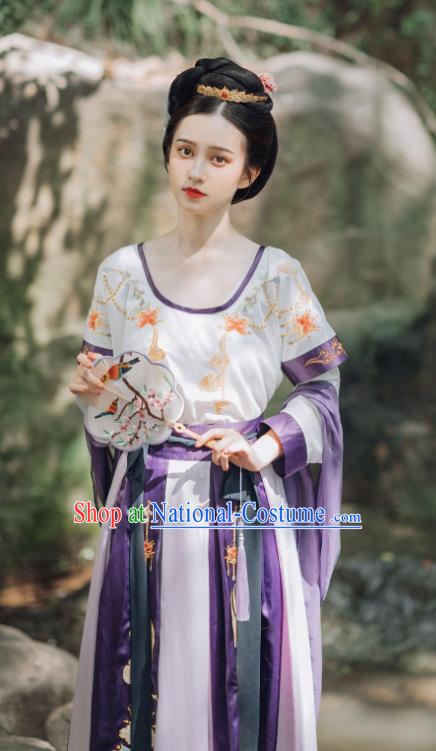 China Ancient Court Princess Replica Clothing Traditional Tang Dynasty Palace Lady Hanfu Dress