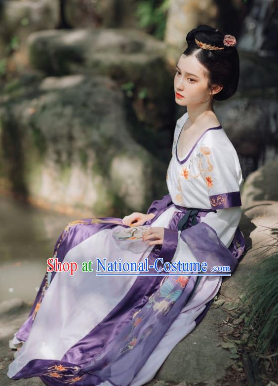 China Ancient Court Princess Replica Clothing Traditional Tang Dynasty Palace Lady Hanfu Dress